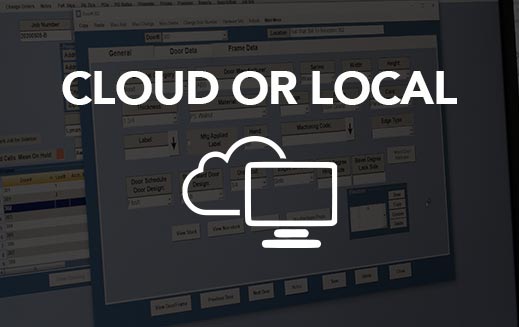 software for door distributors can be run locally or in the cloud